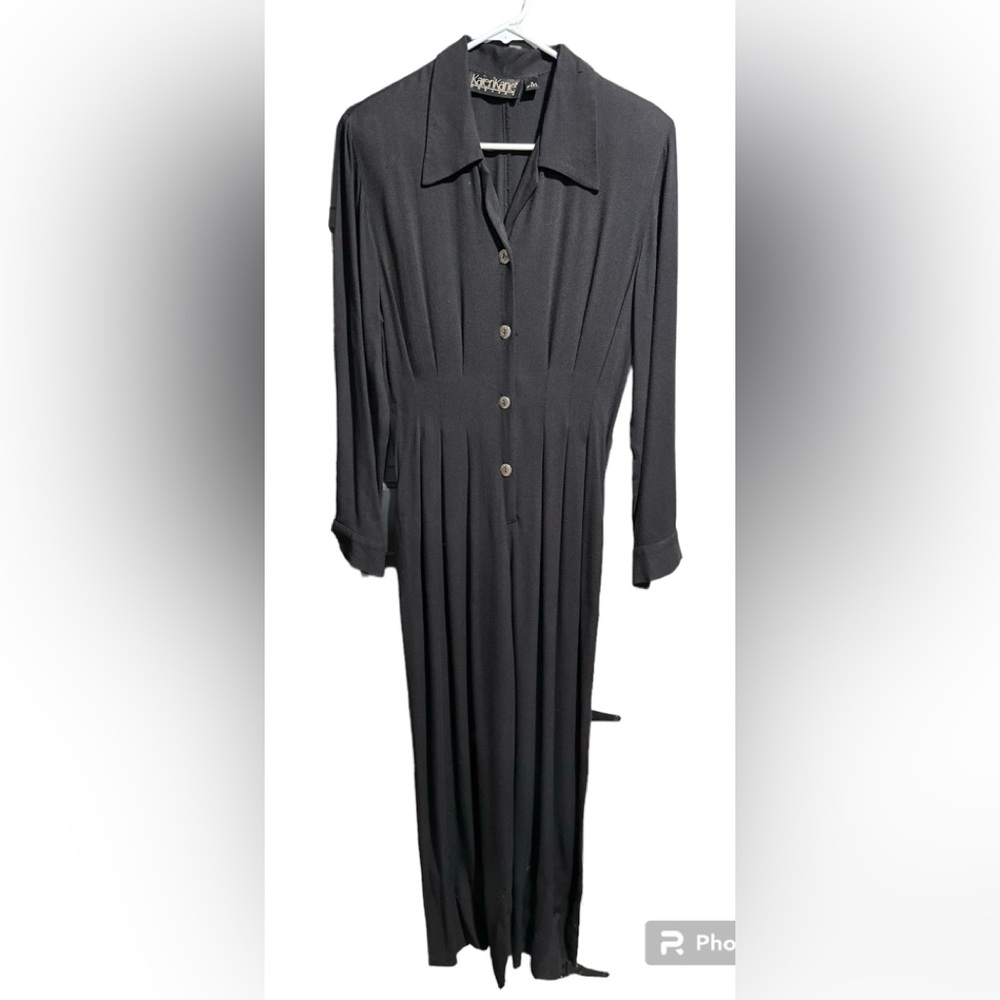 Karen Kane Vintage Rayon Button Down Jumpsuit